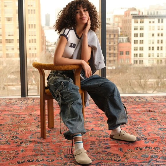 Birkenstocks Suede Slip-On Clogs with Buckle - Picture 2 of 9